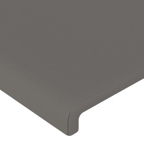 Sengegavl med LED-lys 200 x 5 x 118/128 cm - grå