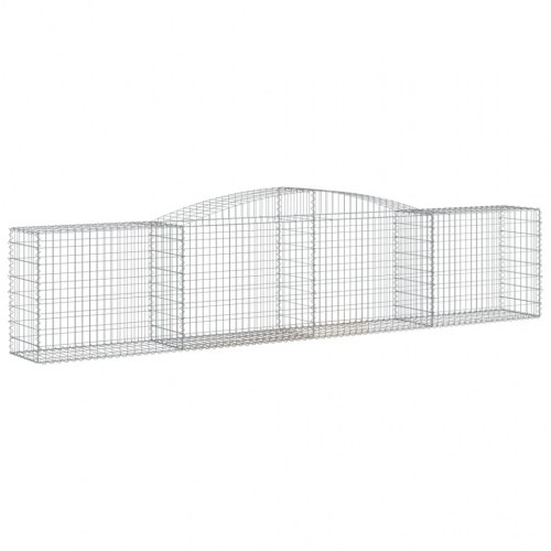 Buede gabionkurve - 5 stk. 400×50×80/100 cm i galvaniseret jern