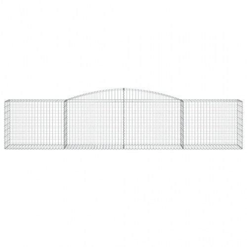 Buede gabionkurve - 5 stk. 400×50×80/100 cm i galvaniseret jern