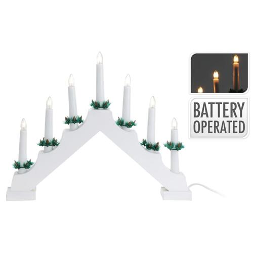 Ambiance trappestage med julelys 7 LED-lys hvid