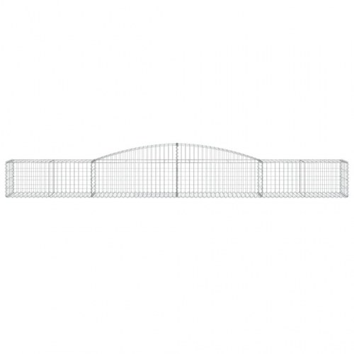 Buede gabionkurve 2 stk. - 400×50×40/60 cm i galvaniseret jern