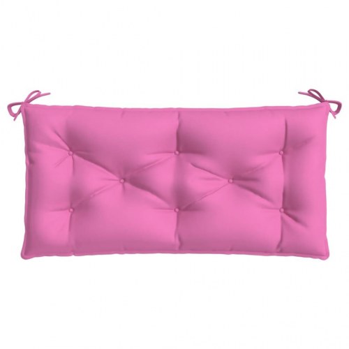 Hynder til havebænk - 2-delt sæt 100 × 50 × 7 cm - stof, pink