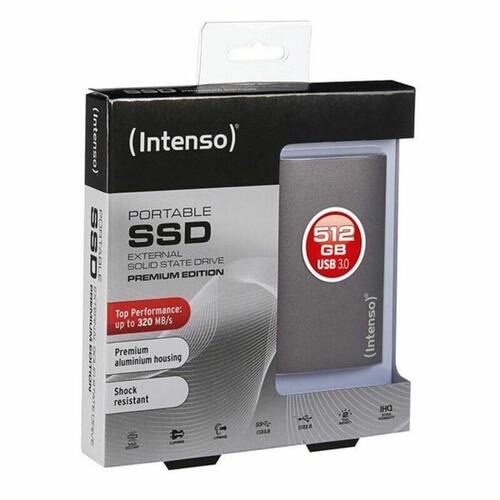 Ekstern SSD harddisk INTENSO 256 GB 1,8" USB 3.0 - antracit