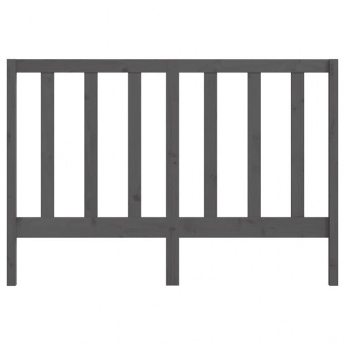 Sengegavl 156x4x100 cm massivt fyrretræ grå