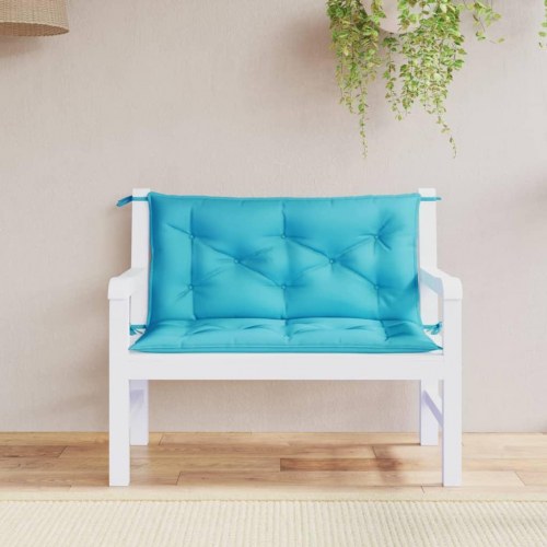 Hynder til havebænk - 2-delt sæt 100×50×7 cm - turkis