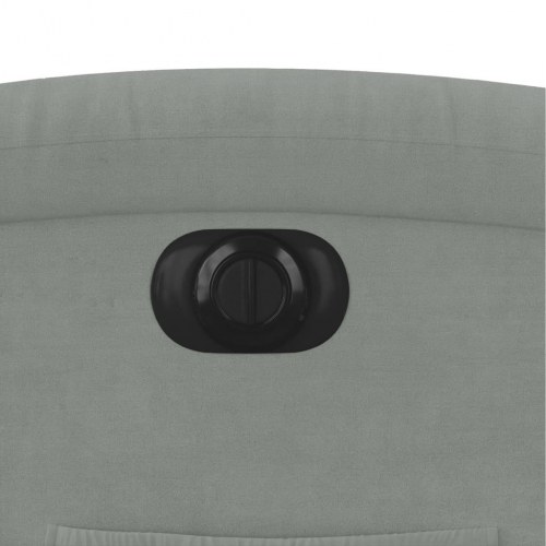 Eldrevet lænestol velour lysegrå