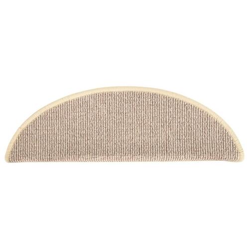 Trappemåtter 15 stk. 65x21x4 cm hvid og brun