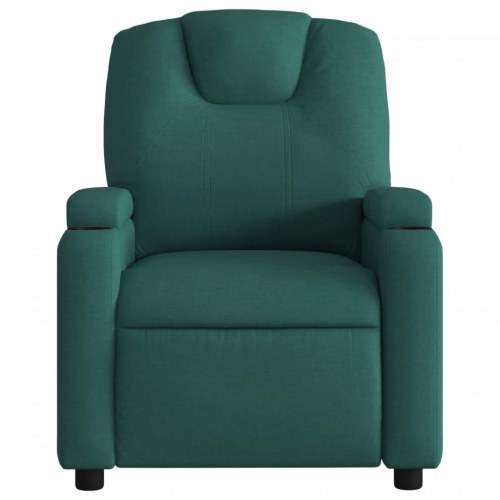 Massagestol med el-recline i stof - mørkegrøn