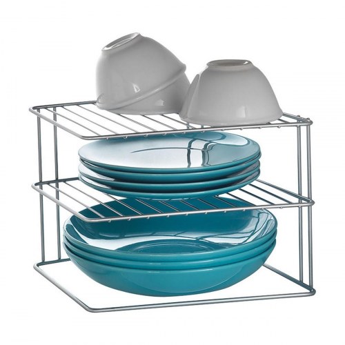 Metaltex Palio organizer til køkkenskab - 3 hylder, metal, 25 × 25 × 19 cm, sølvfarvet