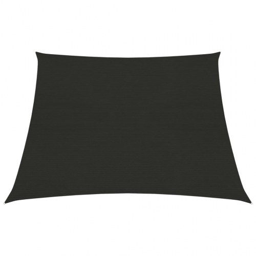 Solsejl 3/4 × 2 m i HDPE - sort, trapez