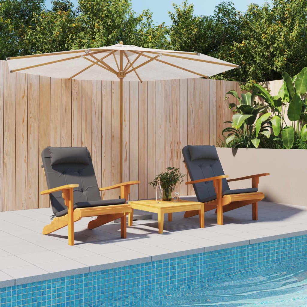 Hynder til Adirondack-stol 2 stk. oxfordstof antracitgrå billede