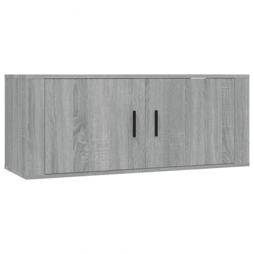 Væghængt tv-skab 100×34,5×40 cm - grå sonoma