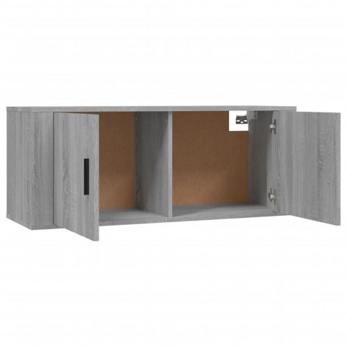 Væghængt tv-skab 100×34,5×40 cm - grå sonoma