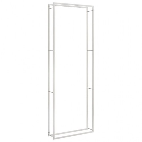 Brændestativ 110x28x312 cm rustfrit stål