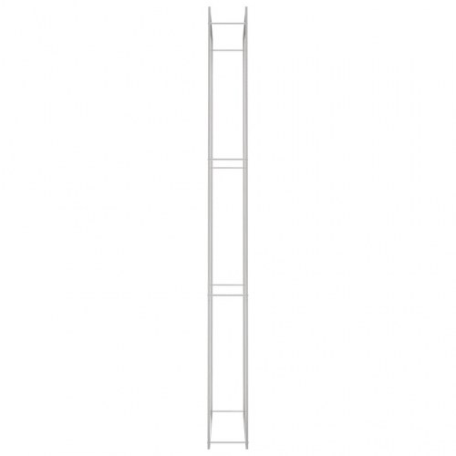 Brændestativ 110x28x312 cm rustfrit stål