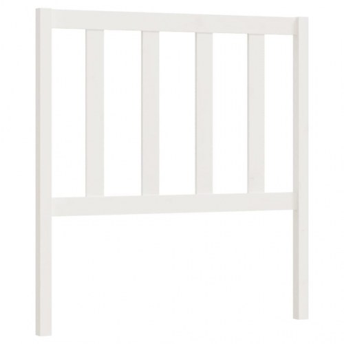 Sengegærde 81 x 4 x 100 cm i massivt fyrretræ - hvid