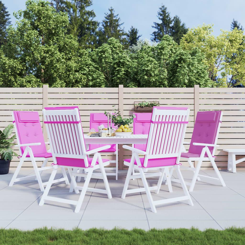 Stolehynder m. høj ryg 6 stk. oxfordstof pink