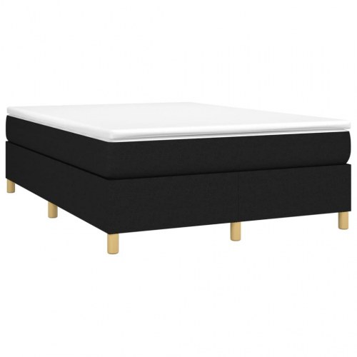 Boxspring sengeramme 140x200 cm - stof, sort