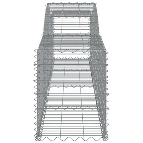 Buede gabionkurve - sæt á 3 stk., 400×50×60/80 cm i galvaniseret jern
