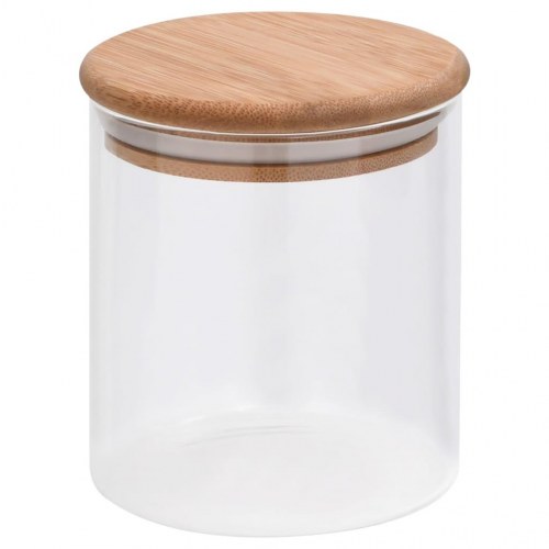 Opbevaringsglas med bambuslåg - 10 stk., 600 ml