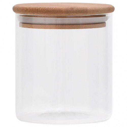 Opbevaringsglas med bambuslåg - 10 stk., 600 ml
