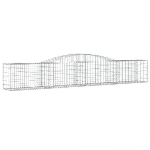 Buede gabionkurve - 7 stk. 400×50×60/80 cm i galvaniseret jern