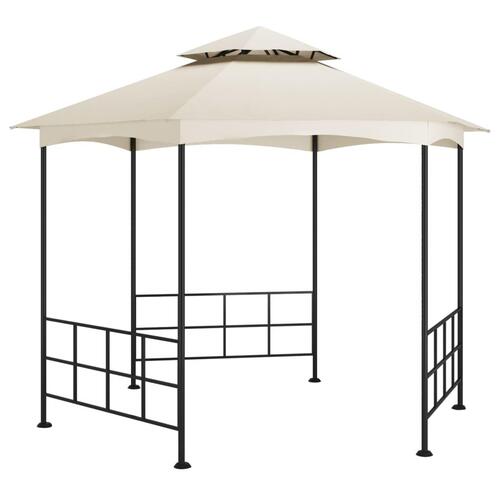 Pavillon med sidevægge 3,1x2,7 m cremefarvet