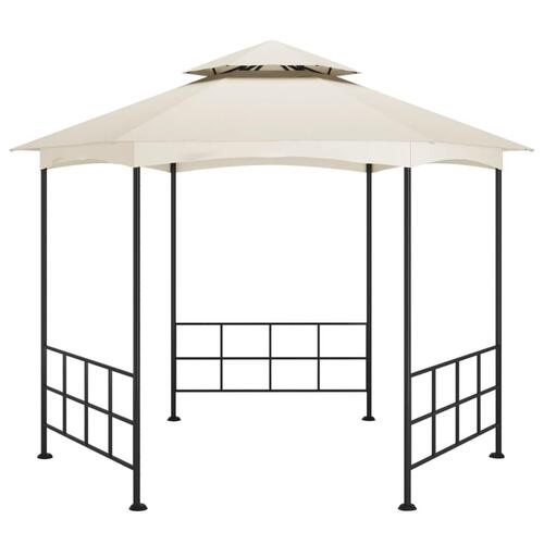 Pavillon med sidevægge 3,1x2,7 m cremefarvet