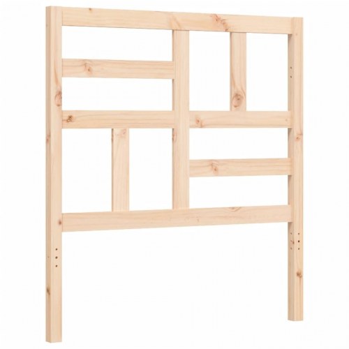 Sengeramme med sengegavl 100 x 200 cm i massivt fyrretræ