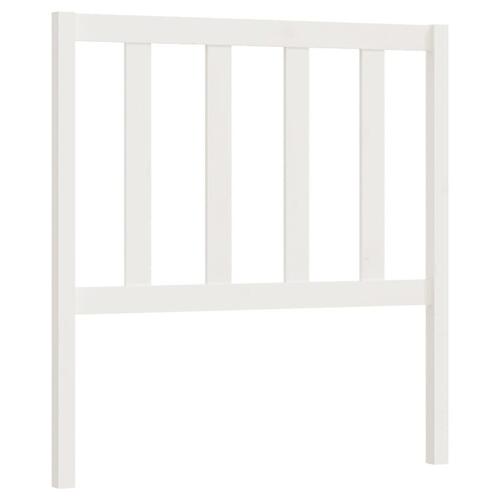 Sengegærde 106x4x100 cm massivt fyrretræ hvid