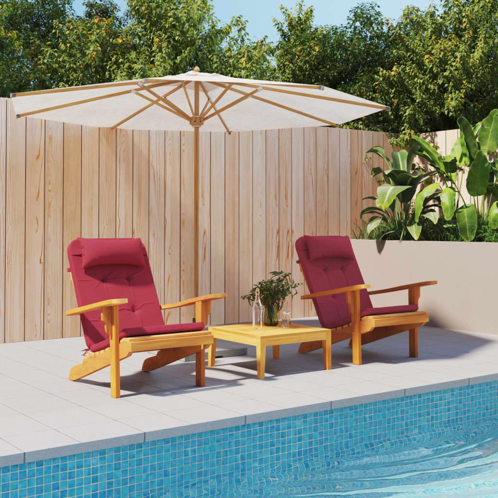 Hynder til Adirondack-stol 2 stk. oxfordstof vinrød billede