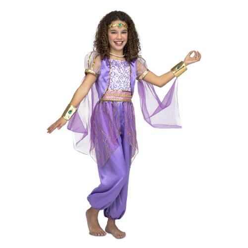 Kostume til børn Lilla Arabisk prinsesse (3 Dele) 3-4 år