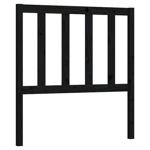 Sengegærde 106x4x100 cm massivt fyrretræ sort