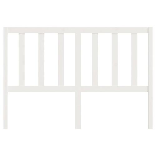 Sengegærde 126x4x100 cm massivt fyrretræ hvid