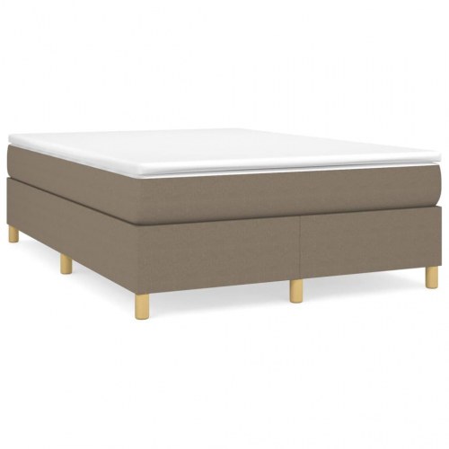 Boxspring sengeramme 140x200 cm - stof gråbrun