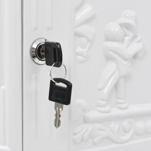 Postkasse med piedestal aluminium vintagestil rustbestandig hvid