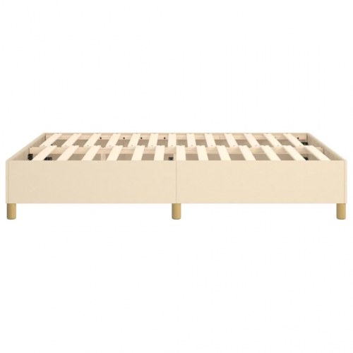 Boxspring sengeramme 140x200 cm - stof i cremefarve
