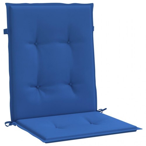 Stolehynde sæt - lav ryg, 6 stk., 100 × 50 × 3 cm, oxfordstof, kongeblå