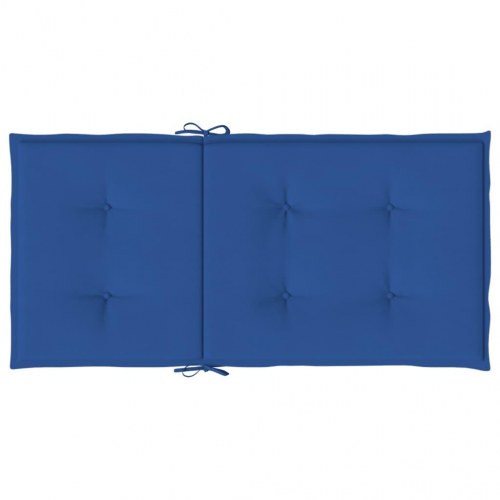 Stolehynde sæt - lav ryg, 6 stk., 100 × 50 × 3 cm, oxfordstof, kongeblå