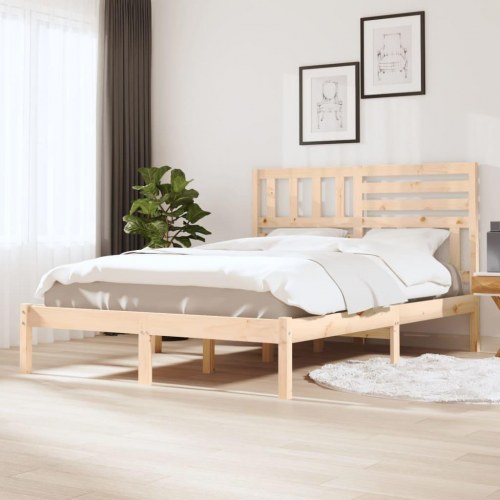 Sengeramme uden madras 120 x 190 cm i massivt fyrretræ