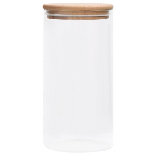 Opbevaringsglas med bambuslåg - 4 stk. 1.200 ml