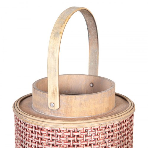 Laantarn 20,5 x 20,5 x 29 cm Lyseholder Brun Naturlig fiber
