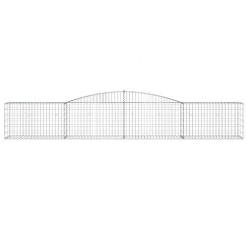 Buede gabionkurve - 9 stk. 400×50×60/80 cm i galvaniseret jern