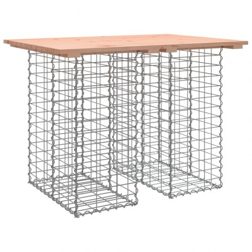 Havebord i gabiondesign 100×70×72 cm - massivt Douglas-træ