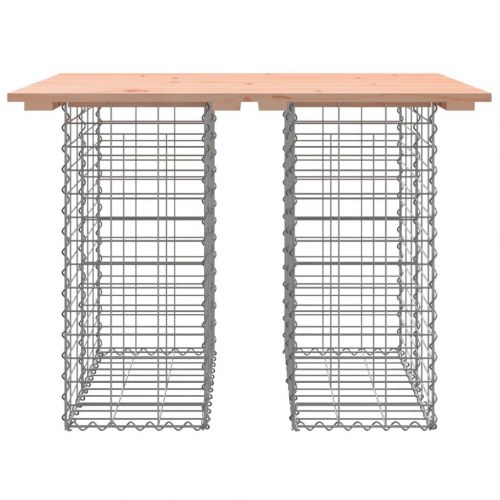Havebord i gabiondesign 100×70×72 cm - massivt Douglas-træ