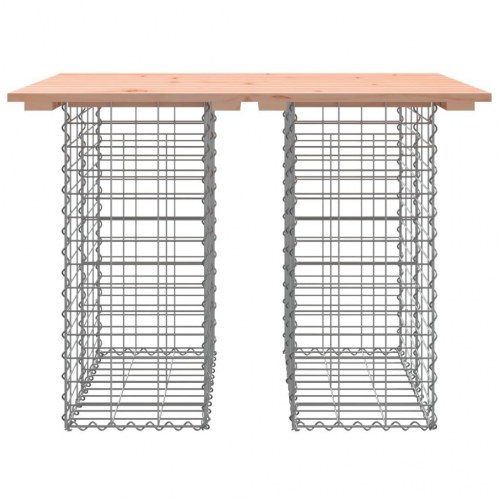 Havebord i gabiondesign 100×70×72 cm - massivt Douglas-træ