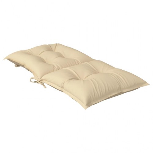 Stolehynder m. lav ryg 4 stk. 100x50x7 cm stof beige