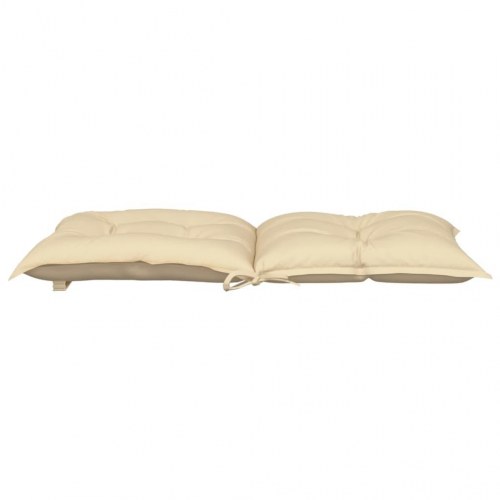 Stolehynder m. lav ryg 4 stk. 100x50x7 cm stof beige