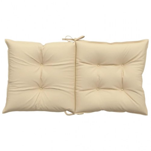 Stolehynder m. lav ryg 4 stk. 100x50x7 cm stof beige