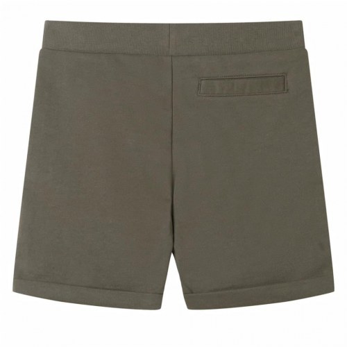 Shorts til børn str. 140 - kakifarve med snøre og lommer